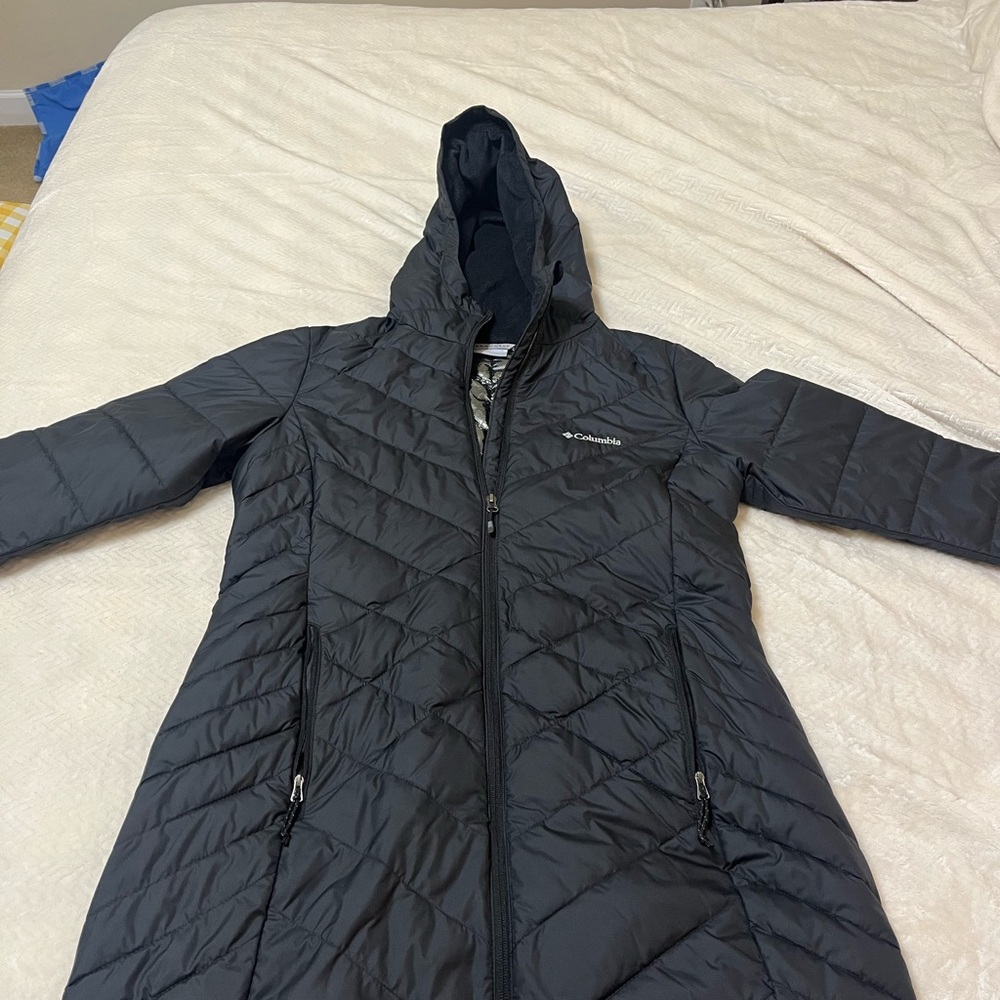 Columbia Women's Black  Hooded Long Coat